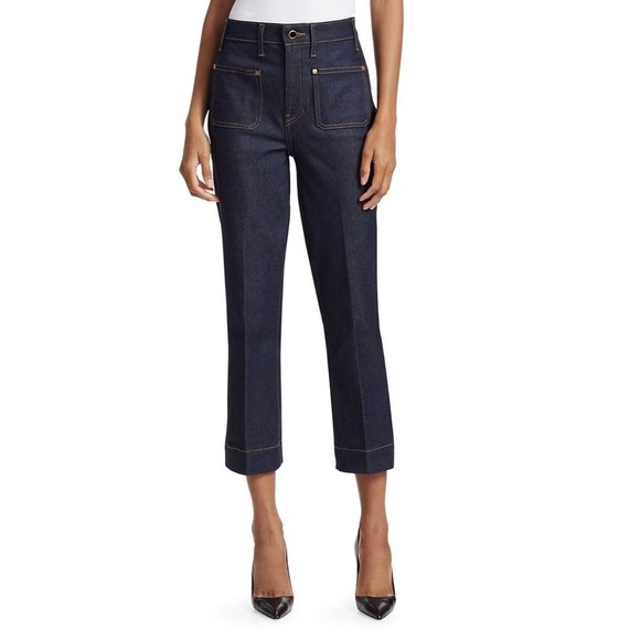 KHAITE Jeans Khaite Raquel Cropped Flare Jeans Size 24 Square